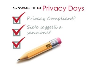 SYAC▪TB Privacy Days : prossimo appuntamento mercoledì 12 Marzo