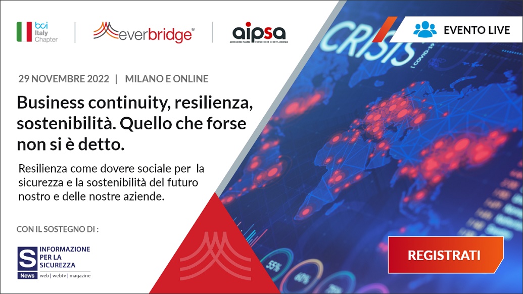 BCI AIPSA Everbridge business continuity resilienza save the date