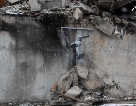 Ajax protegge lavori Banksy Ucraina