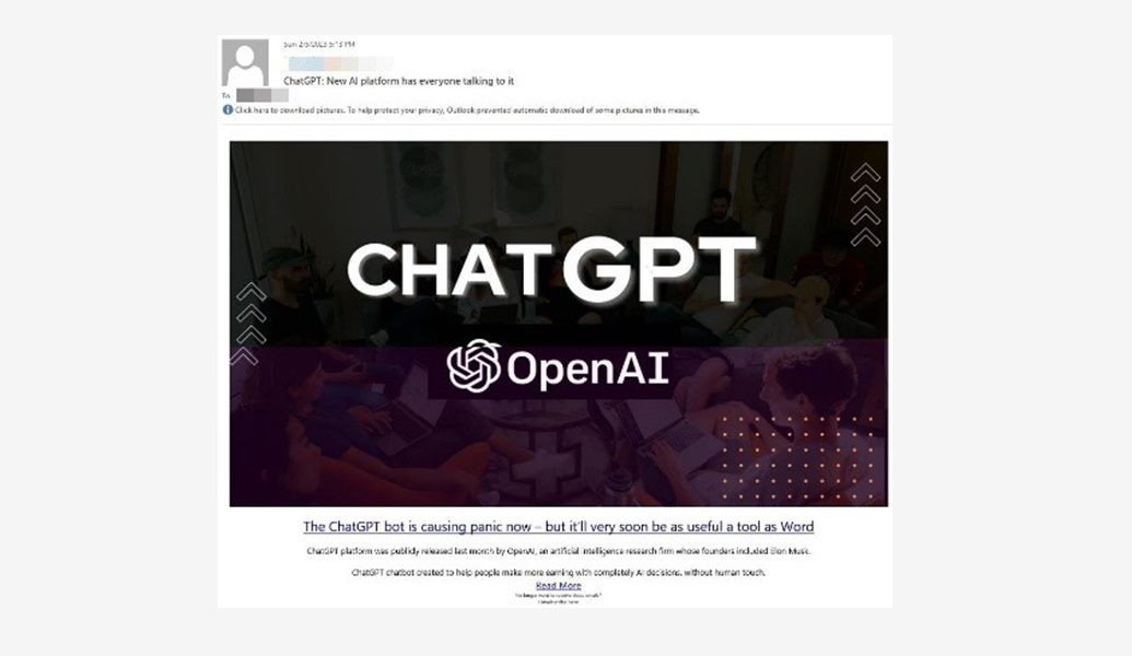 ChatGPT campagna phishing in forte crescita